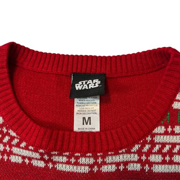 Star Wars Stormtrooper Ugly Christmas Sweater Men’s M Red Holiday Knit Lucasfilm - Picture 9 of 10